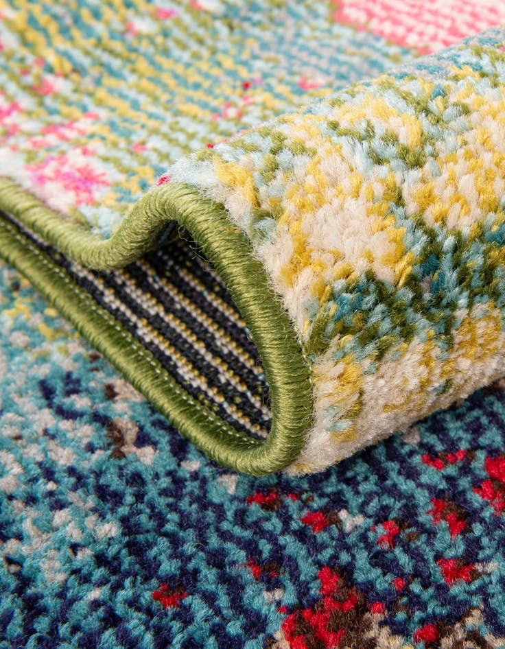 Detail image of 7' 10 x 7' 10 Washable Hyacinth Square Rug
