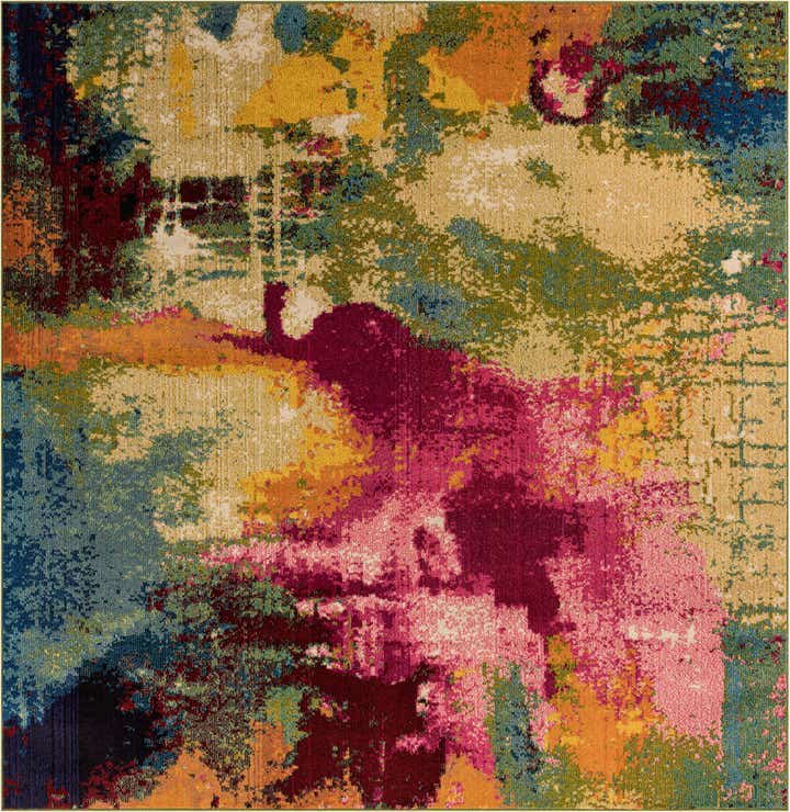 7' 10 x 7' 10 Washable Hyacinth Square Rug