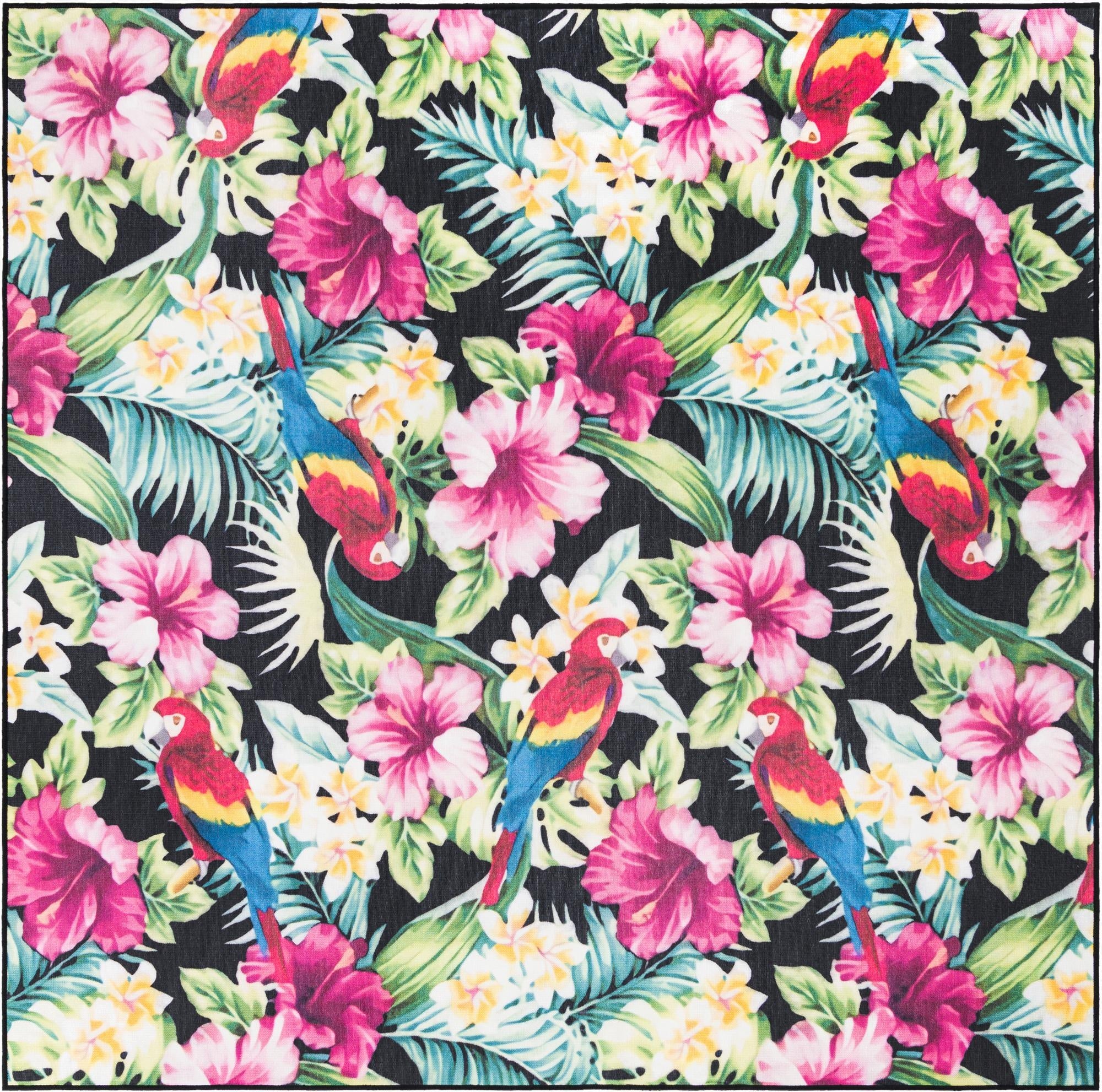 7' 10 x 7' 10  Washable Jill Zarin Caribbean Indoor / Outdoor Square Rug