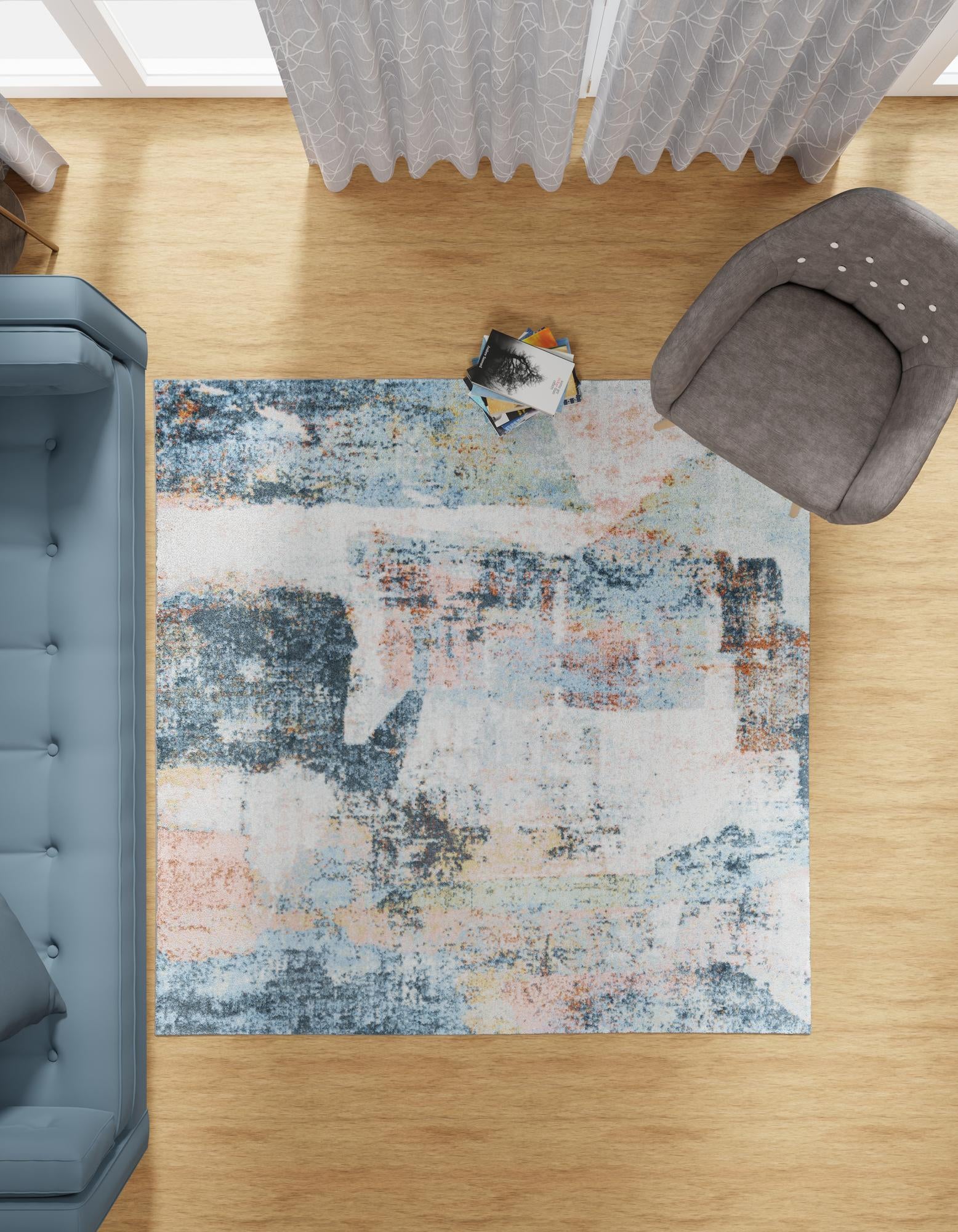 5' 3 x 5' 3 Kamala Washable Square Rug