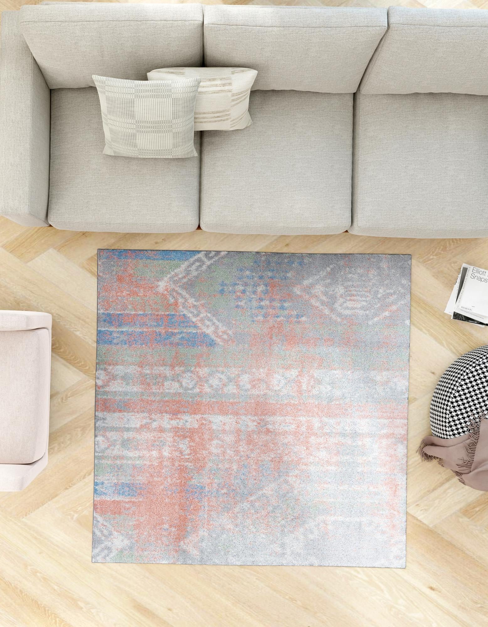 7' 10 x 7' 10 Kamala Washable Square Rug
