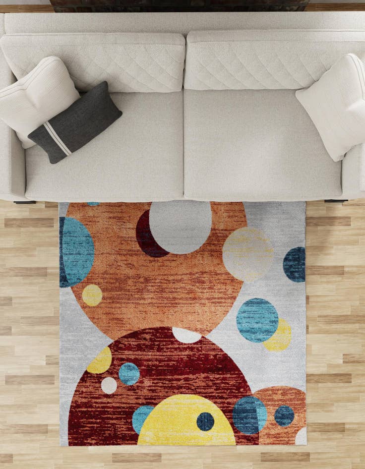 Detail image of 7' 10 x 7' 10 Kamala Washable Square Rug