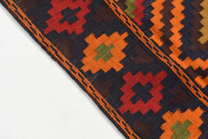 3' 10 x 4' Hand Knotted Kilim Fars Persian Wool Square Rug
