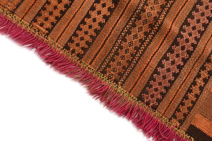 3' 3 x 4' Hand Woven Kilim Fars Wool Square Rug