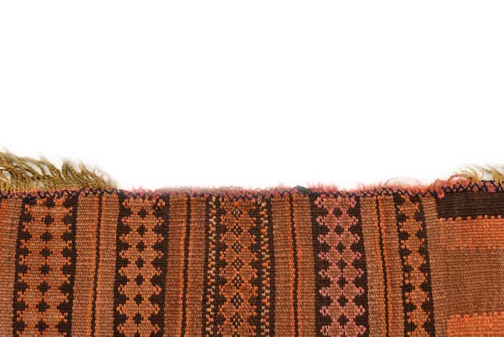 3' 3 x 4' Hand Woven Kilim Fars Wool Square Rug