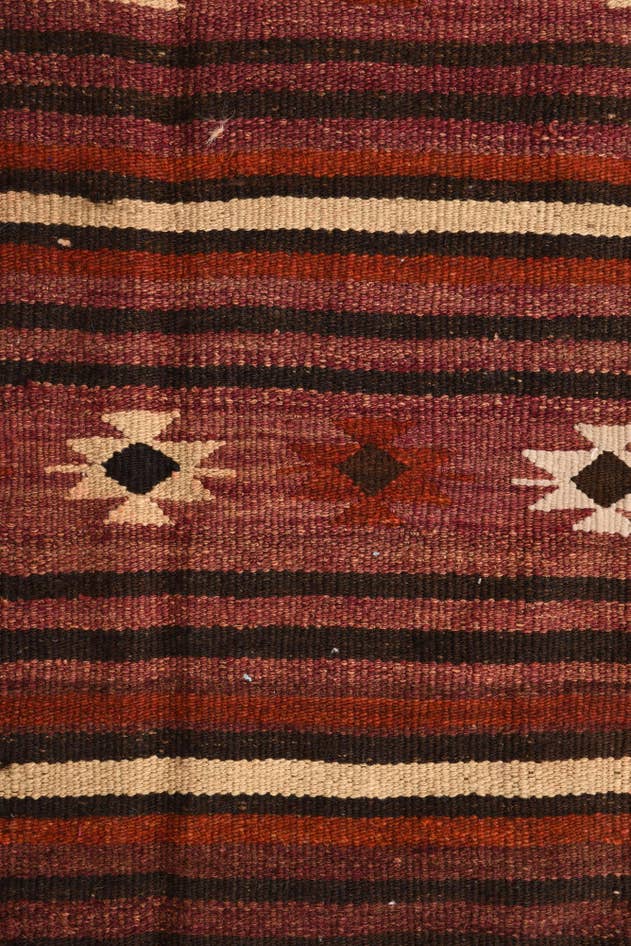 Detail image of 3' 4 x 3' 5 Hand Woven Kilim Fars Wool Square Rug