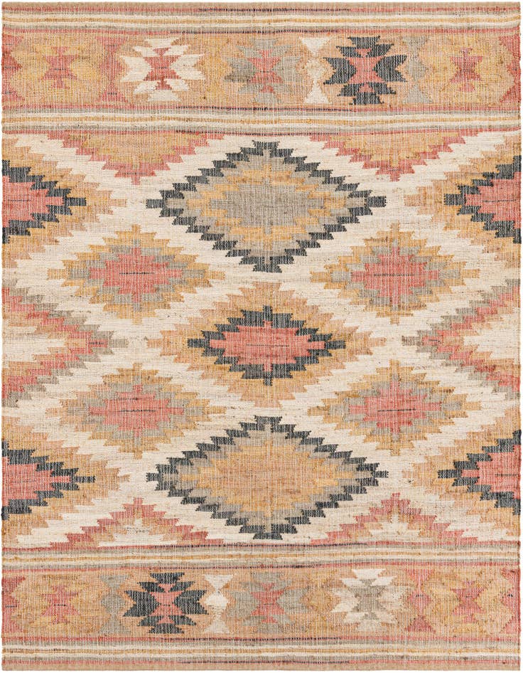 Detail image of 7' 10 x 7' 10 Hand Woven Kilim Jute Square Rug