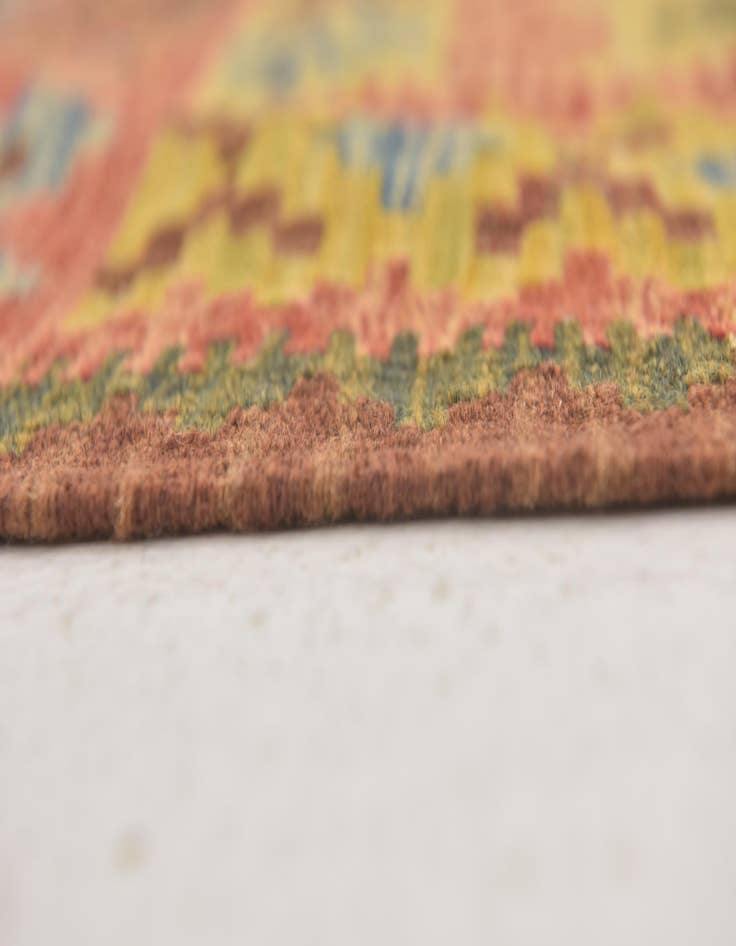 Detail image of 3' 4 x 3' 6  Hand Woven Kilim Maymana Wool Square Rug