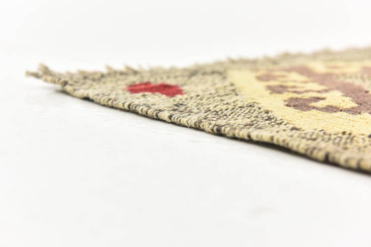 Detail image of 7' x 8' 2 Hand Woven Kilim Modern Wool Square Rug