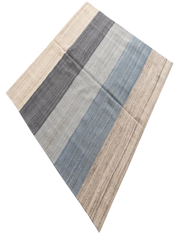 Detail image of 4' 6 x 4' 8 Hand Woven Kilim Modern Wool Square Rug