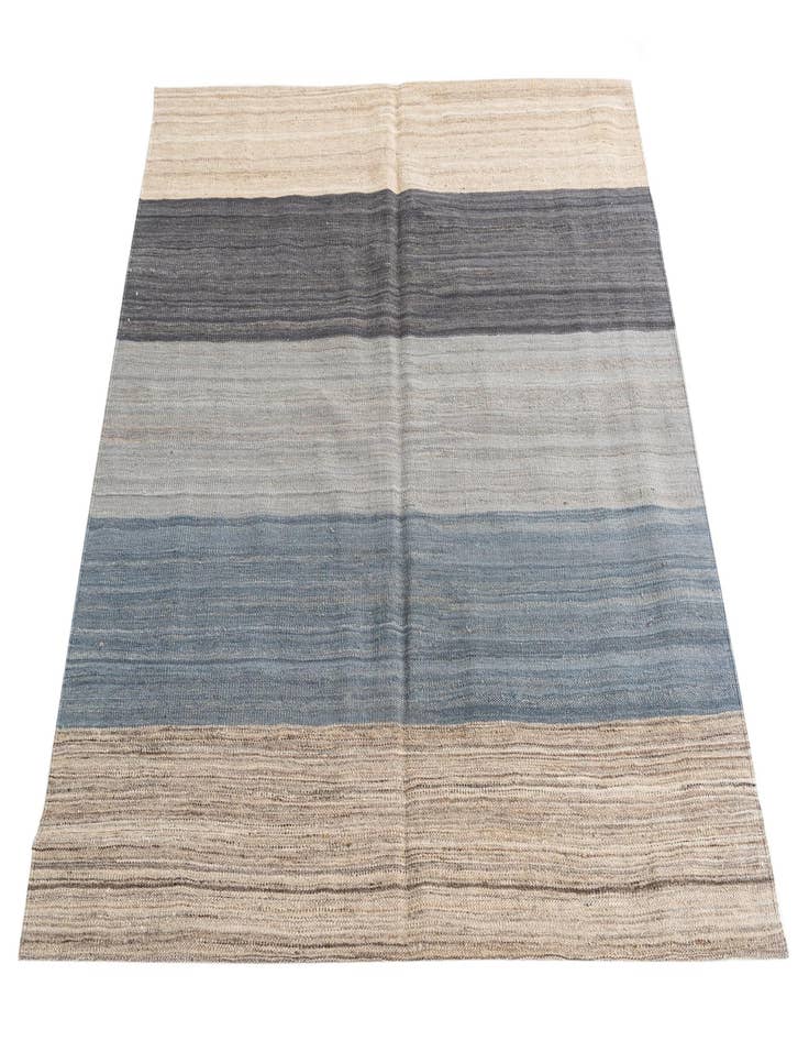 Detail image of 4' 6 x 4' 8  Hand Woven Kilim Modern Wool Square Rug