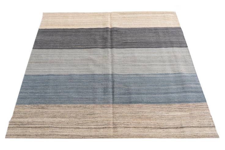 Detail image of 4' 6 x 4' 8 Hand Woven Kilim Modern Wool Square Rug