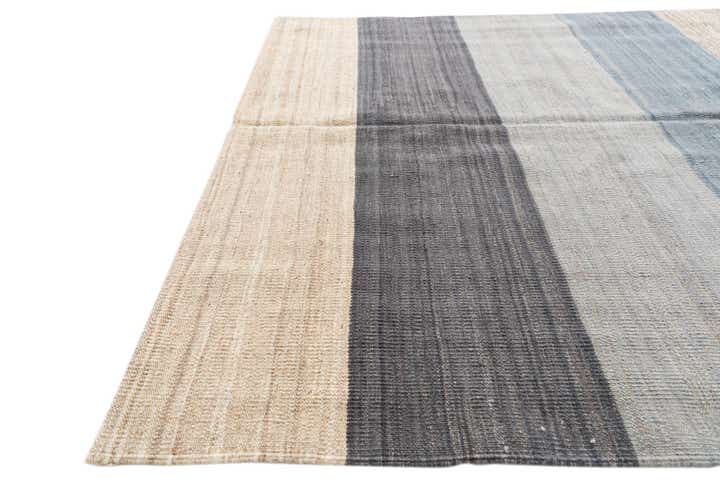 4' 6 x 4' 8 Hand Woven Kilim Modern Wool Square Rug