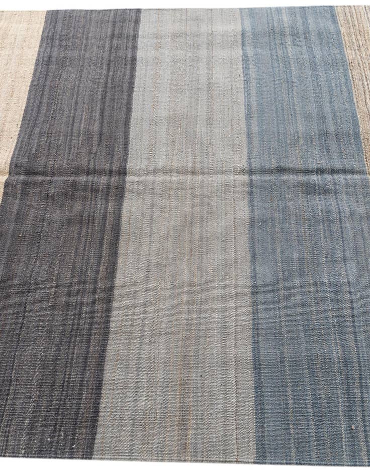 Detail image of 4' 6 x 4' 8 Hand Woven Kilim Modern Wool Square Rug