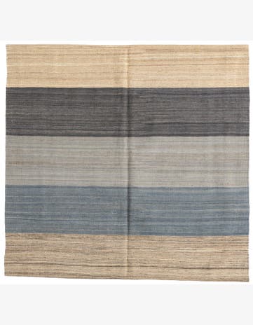 4' 6 x 4' 8 Hand Woven Kilim Modern Wool Square Rug