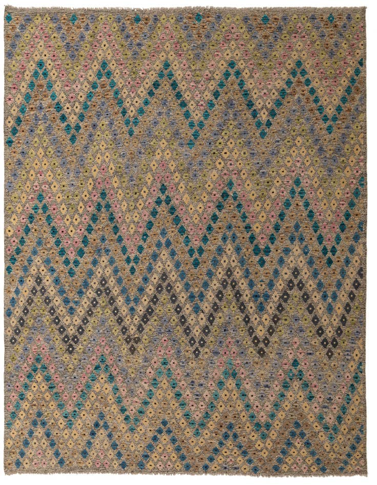 Detail image of 9' 1 x 9' 6 Hand Woven Kilim Modern Wool Square Rug