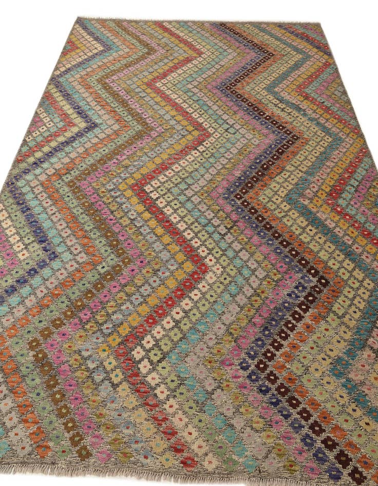 Detail image of 8' 10 x 9' 5  Hand Woven Kilim Modern Wool Square Rug