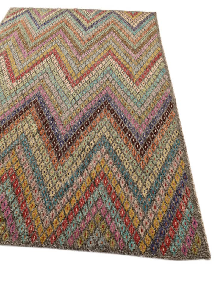Detail image of 8' 10 x 9' 5  Hand Woven Kilim Modern Wool Square Rug