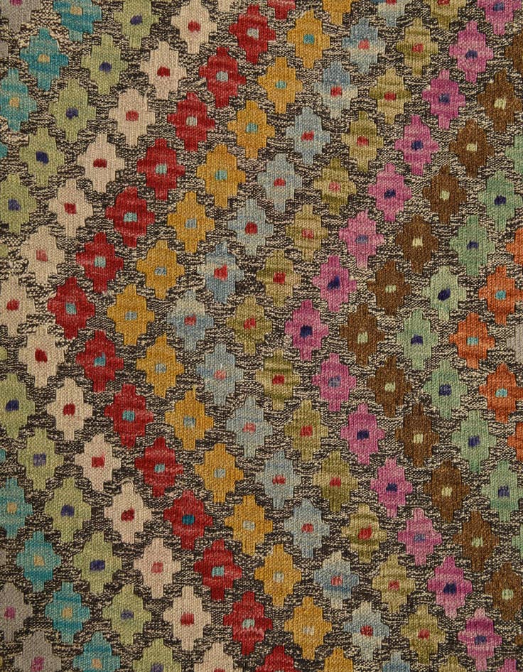 Detail image of 8' 10 x 9' 5  Hand Woven Kilim Modern Wool Square Rug