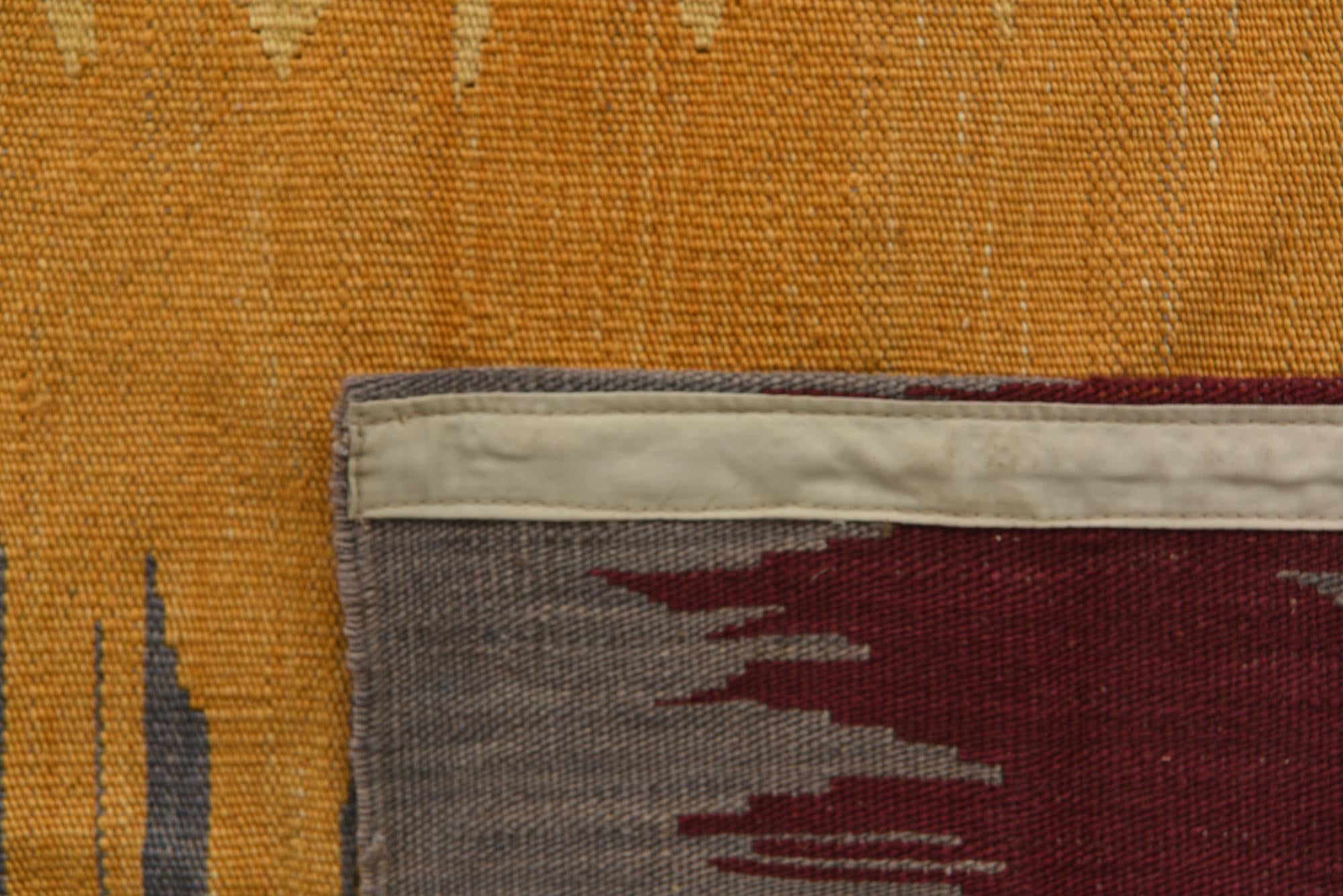7' 1 x 7' 1 Hand Woven Kilim Modern Wool Square Rug