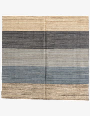 4' 6 x 4' 8 Hand Woven Kilim Modern Wool Square Rug