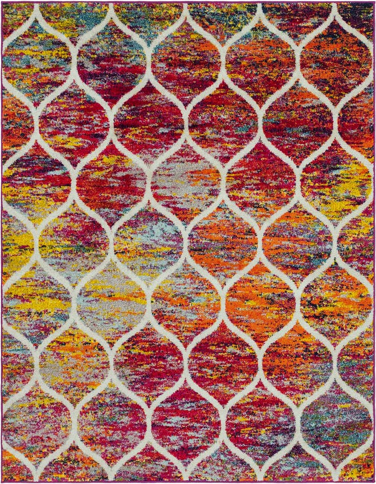 Detail image of 6' x 6' Lattice Frieze Square Rug