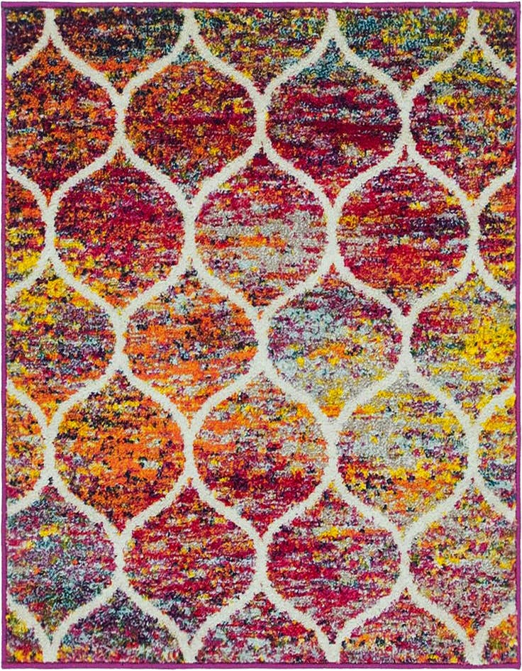 Detail image of 3' x 3' Lattice Frieze Square Rug