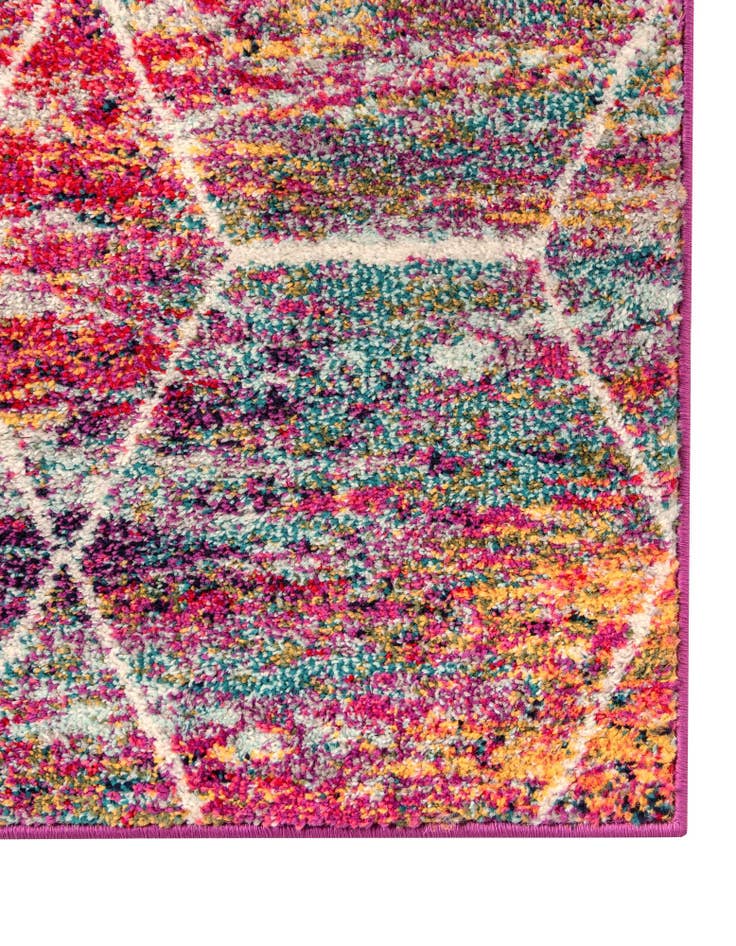 Detail image of 7' 10 x 7' 10 Lattice Frieze Square Rug