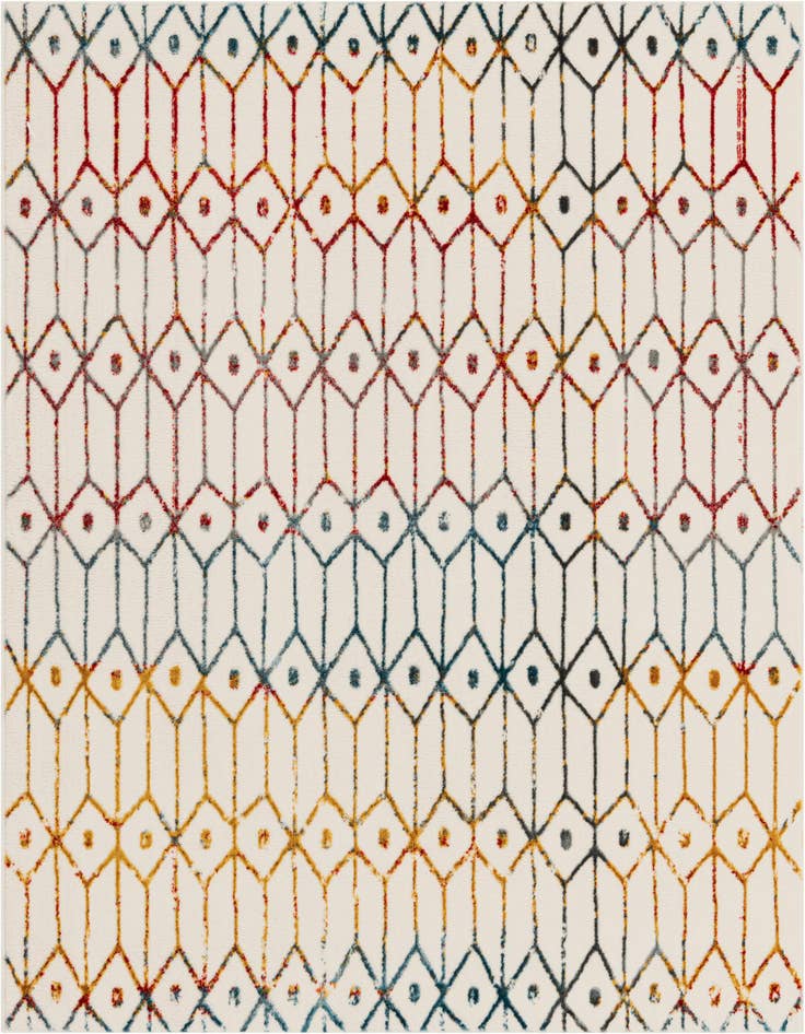 Detail image of 5' 3 x 5' 3 Lattice Trellis Square Rug