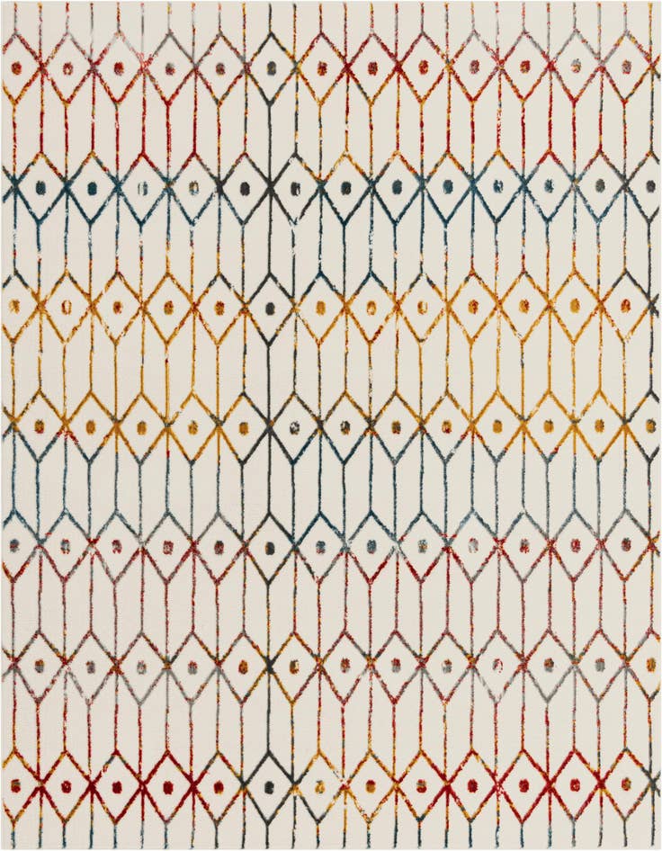 Detail image of 7' x 7' Lattice Trellis Square Rug
