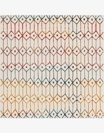 Lattice Trellis Square Rug