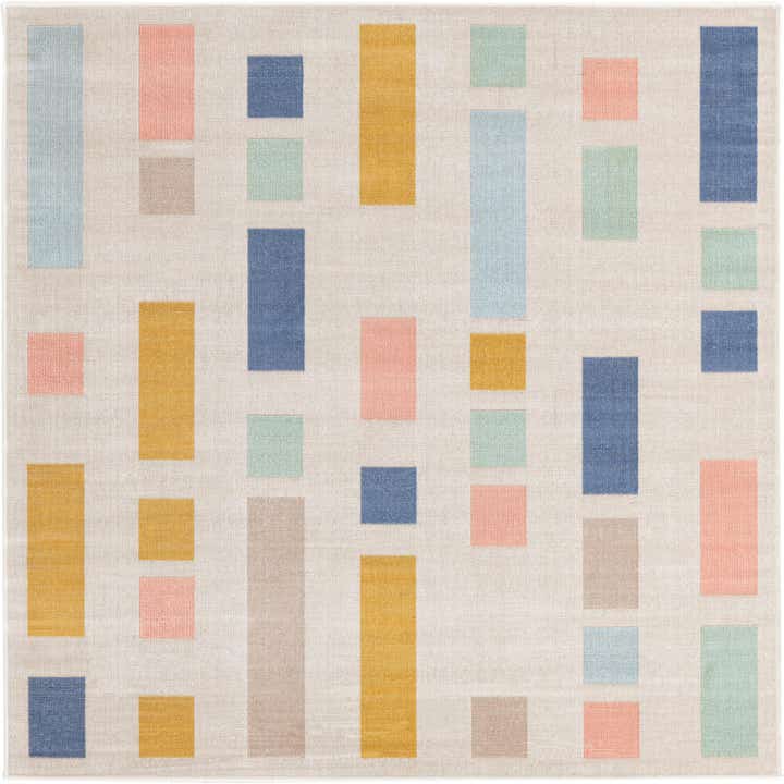 5' x 5' Lotus Square Rug