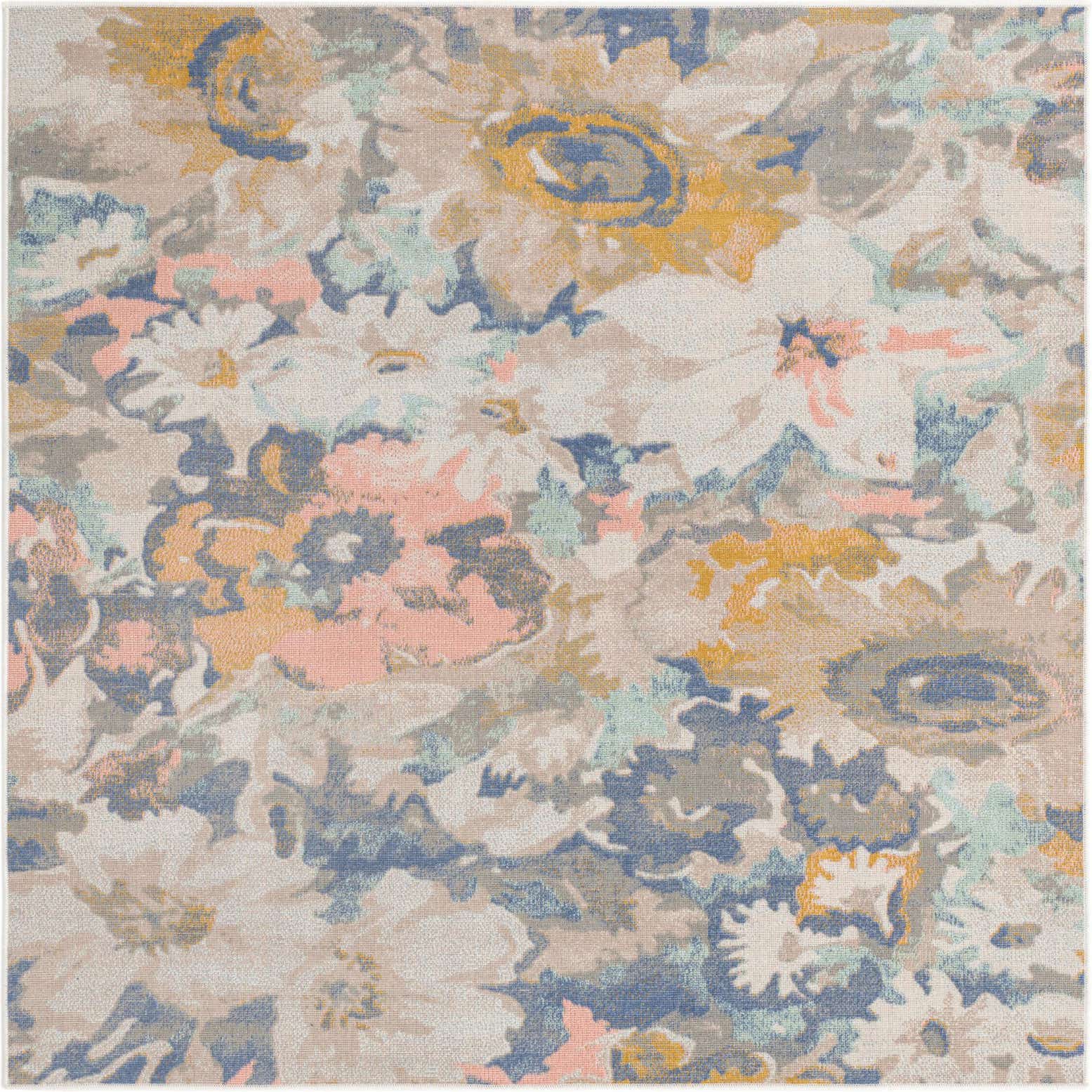 5' x 5' Lotus Square Rug