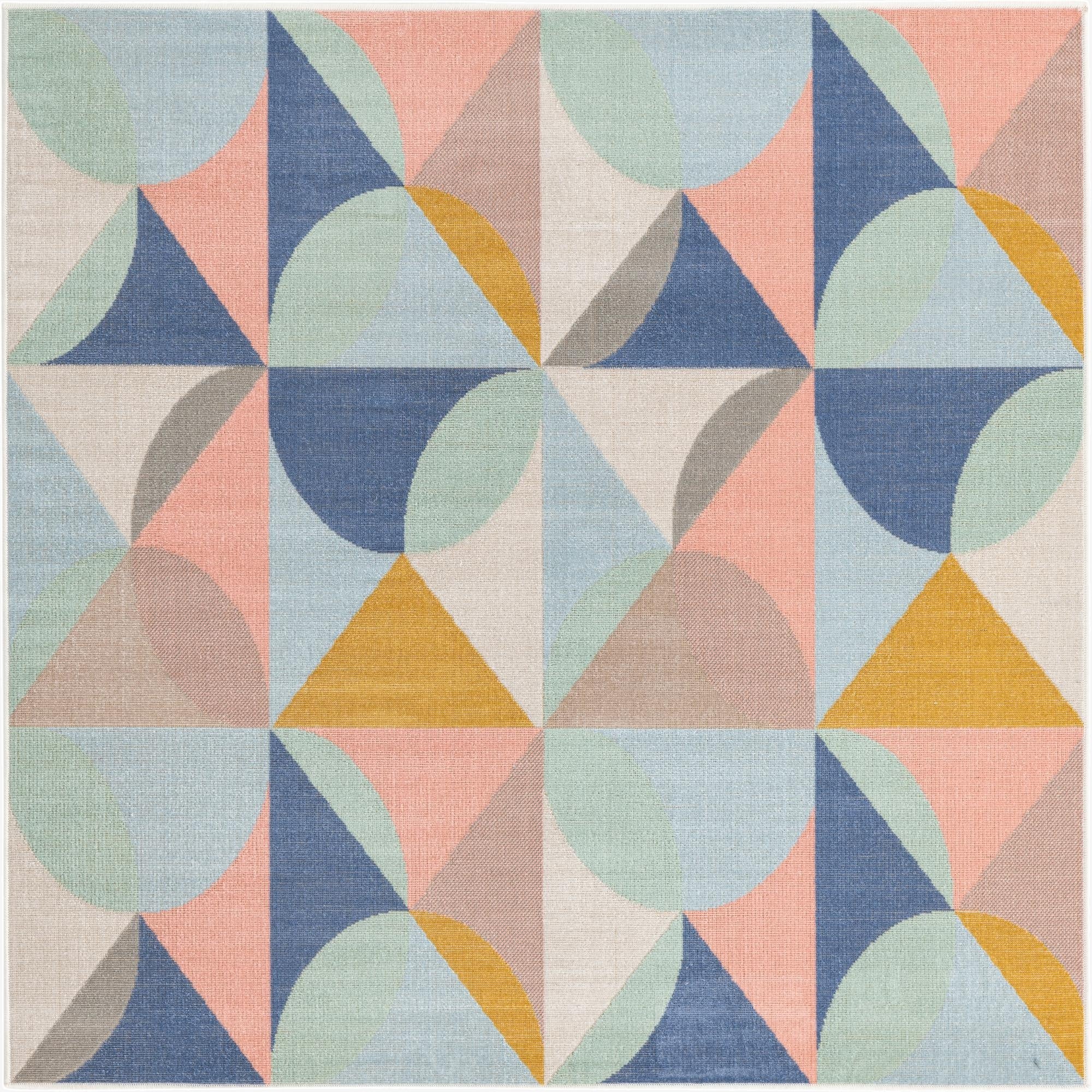 5' x 5' Lotus Square Rug