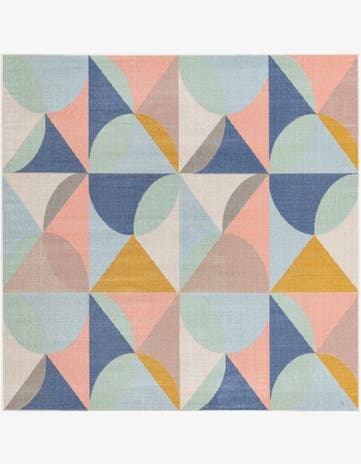 5' x 5' Lotus Square Rug