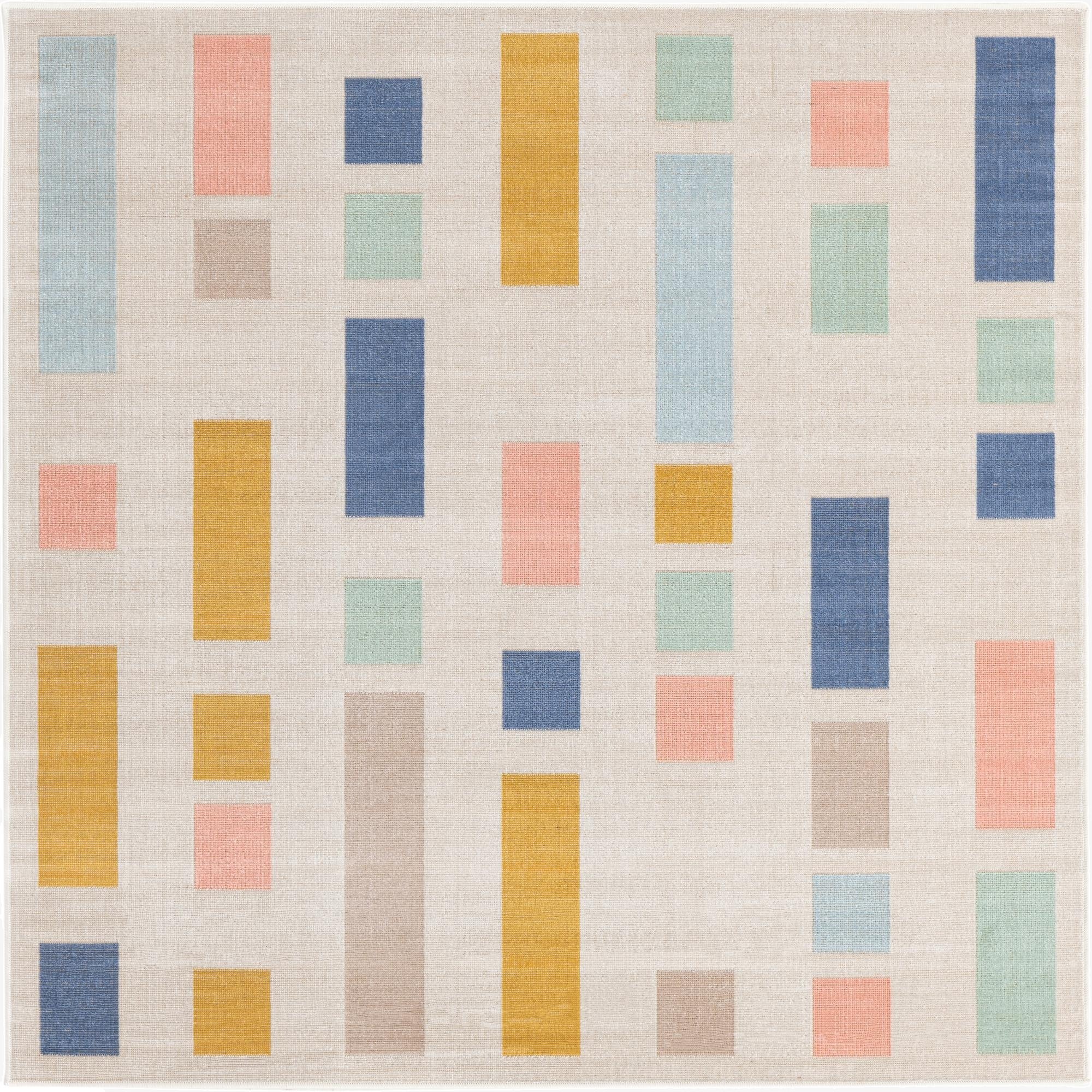 5' x 5' Lotus Square Rug