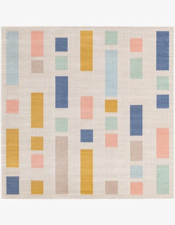 5' x 5' Lotus Square Rug