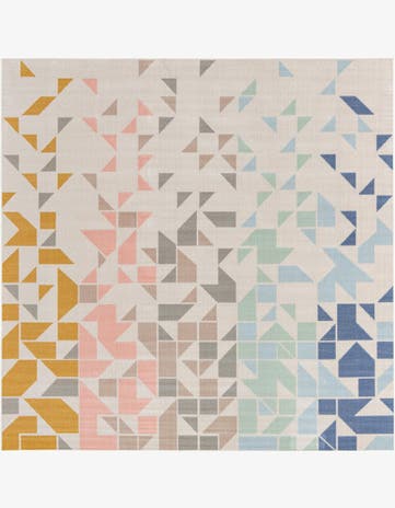 8' x 8' Lotus Square Rug