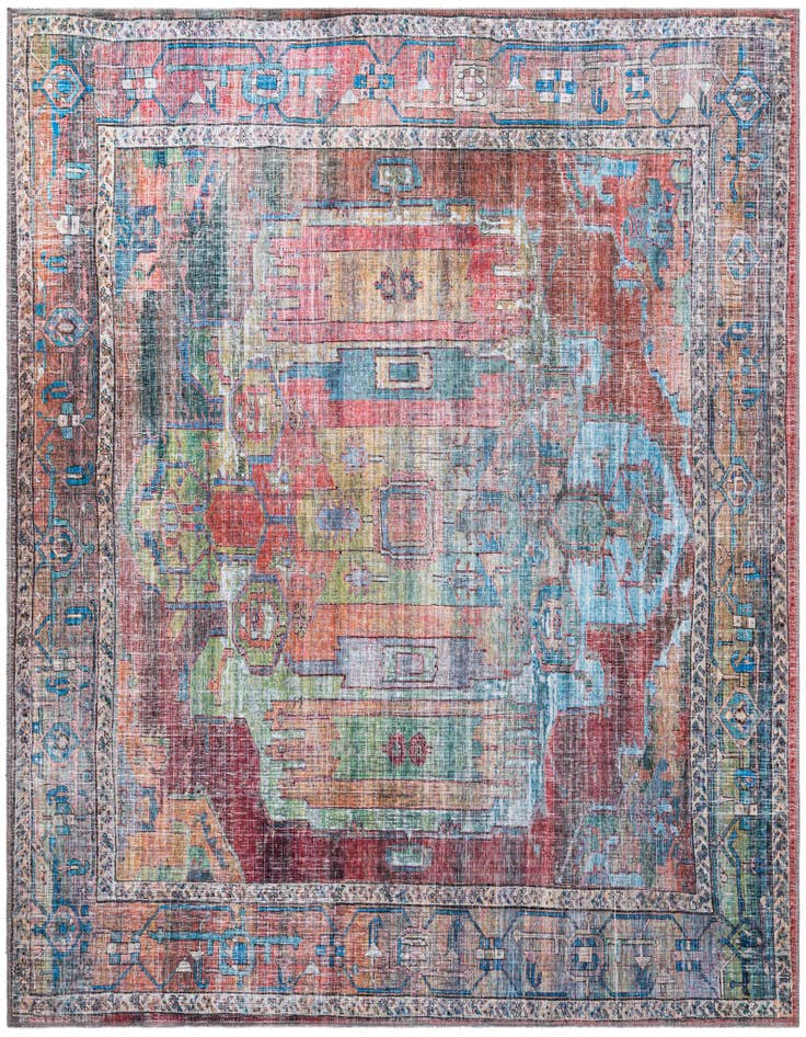 Detail image of 7' 3 x 7' 3 Washable Maahru Square Rug