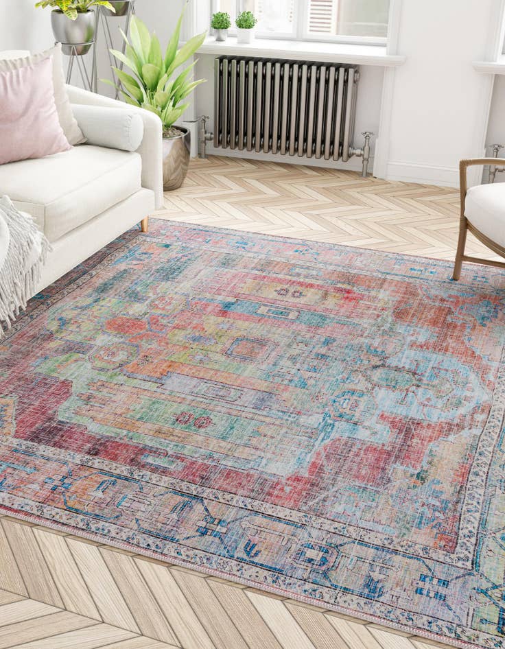Detail image of 6' x 6' Washable Maahru Square Rug