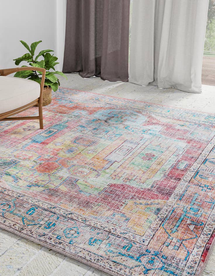 Detail image of 6' x 6' Washable Maahru Square Rug