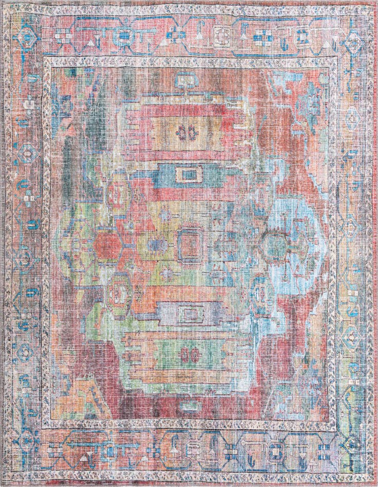 Detail image of 7' 10 x 7' 10 Washable Maahru Square Rug