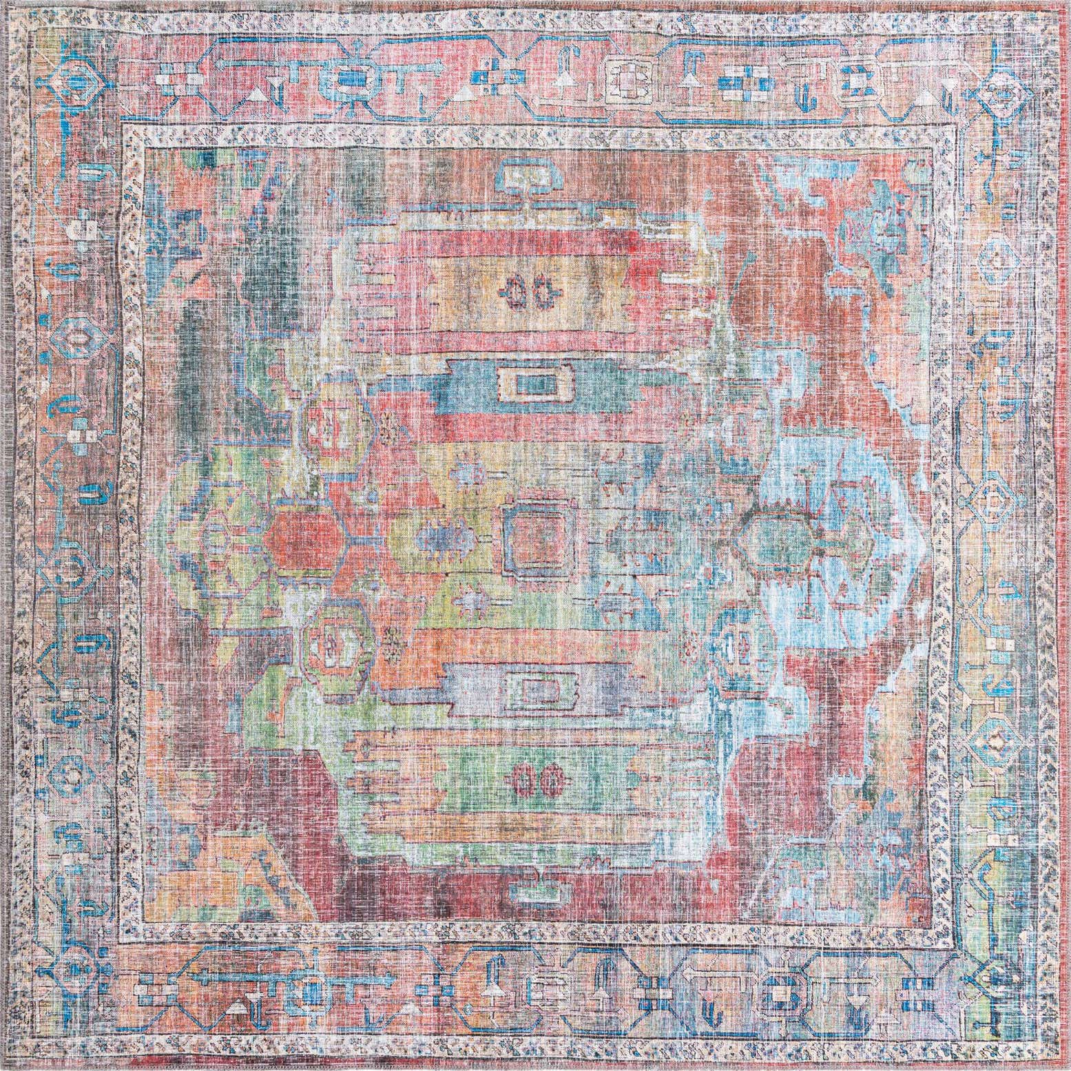 7' 10 x 7' 10 Washable Maahru Square Rug