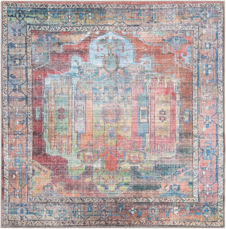 Detail image of 6' x 6' Washable Maahru Square Rug