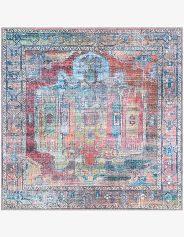 Washable Maahru Square Rug