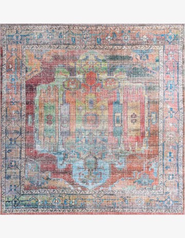 Washable Maahru Square Rug