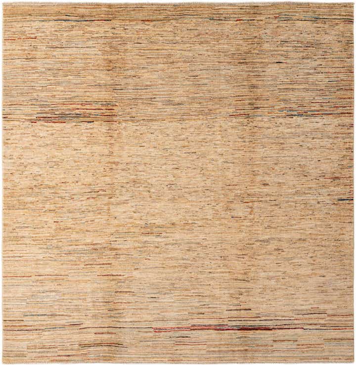 6' 2 x 6' 3 Hand Knotted Modern Ziegler Wool Square Rug
