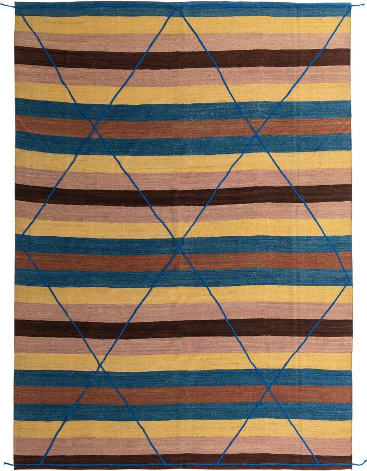 Detail image of 11' x 12' 3 Hand Knotted Moroccan Wool Square Rug