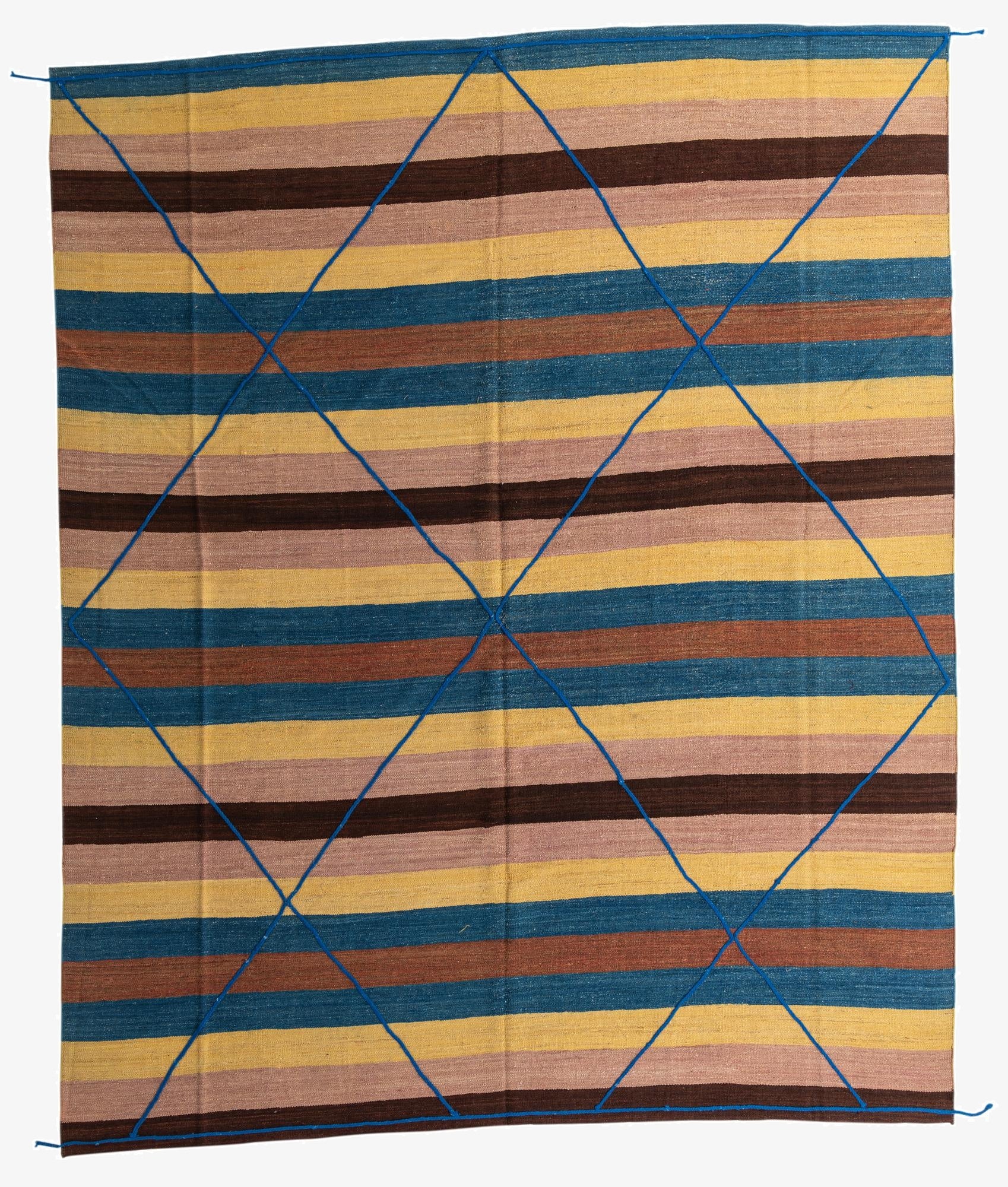 11' x 12' 3  Hand Knotted Moroccan Wool Square Rug