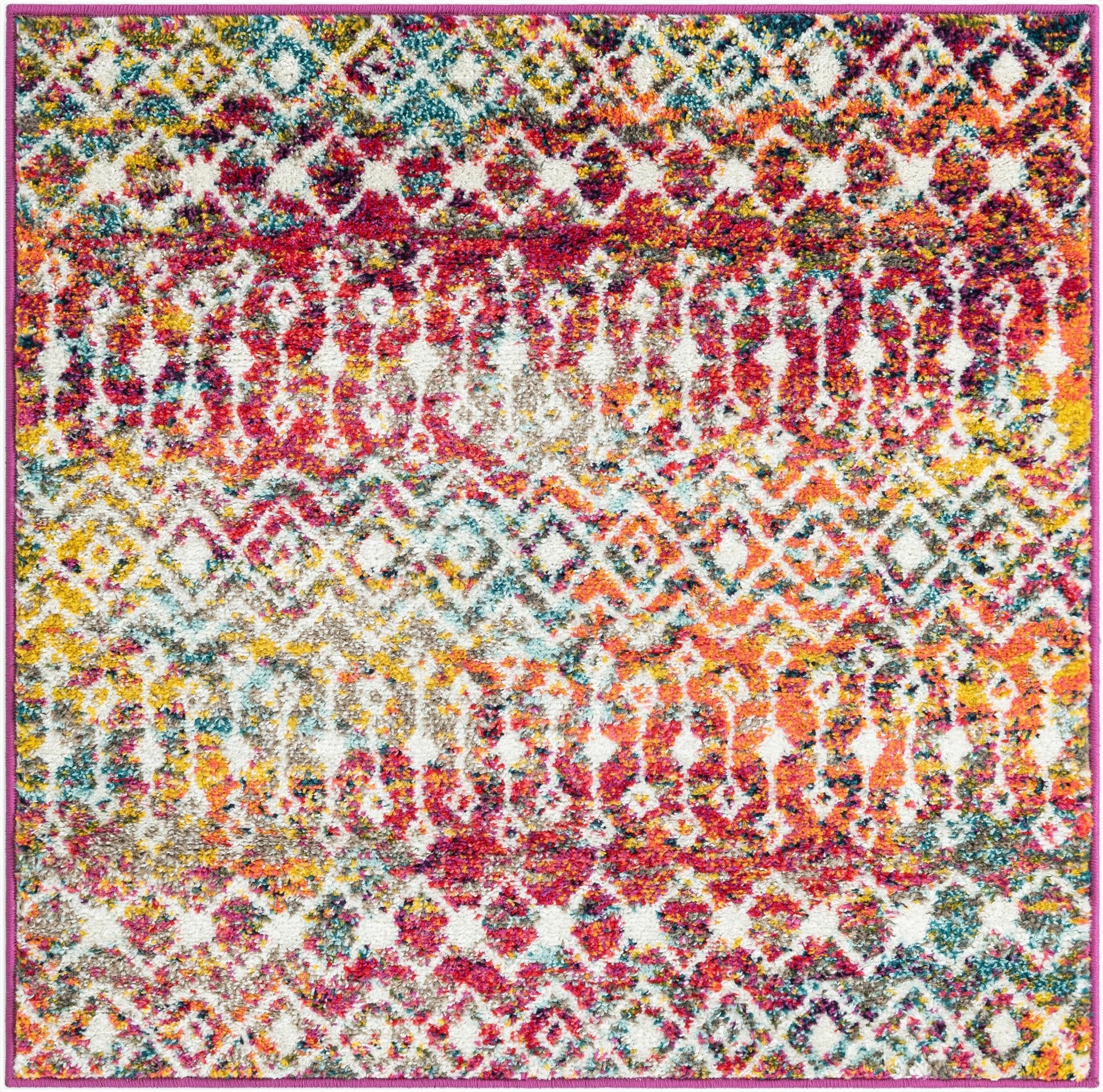 Primary image 3' x 3' Moroccan Trellis Square Rug